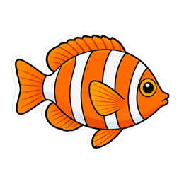 Reef fish sticker