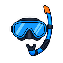 Snorkel and mask sticker
