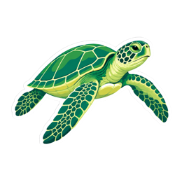 Sea turtle sticker